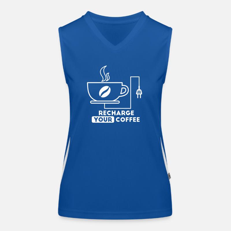 Recharge your coffee Women's Functional Contrast Tank Top