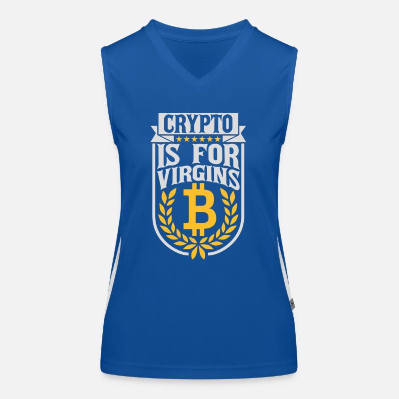 crypto is for virgins Funktionelles Kontrast-Tank Top für Frauen