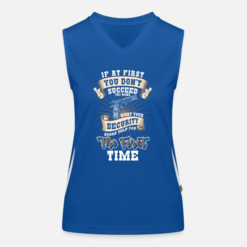 Security guard work Women's Functional Contrast Tank Top