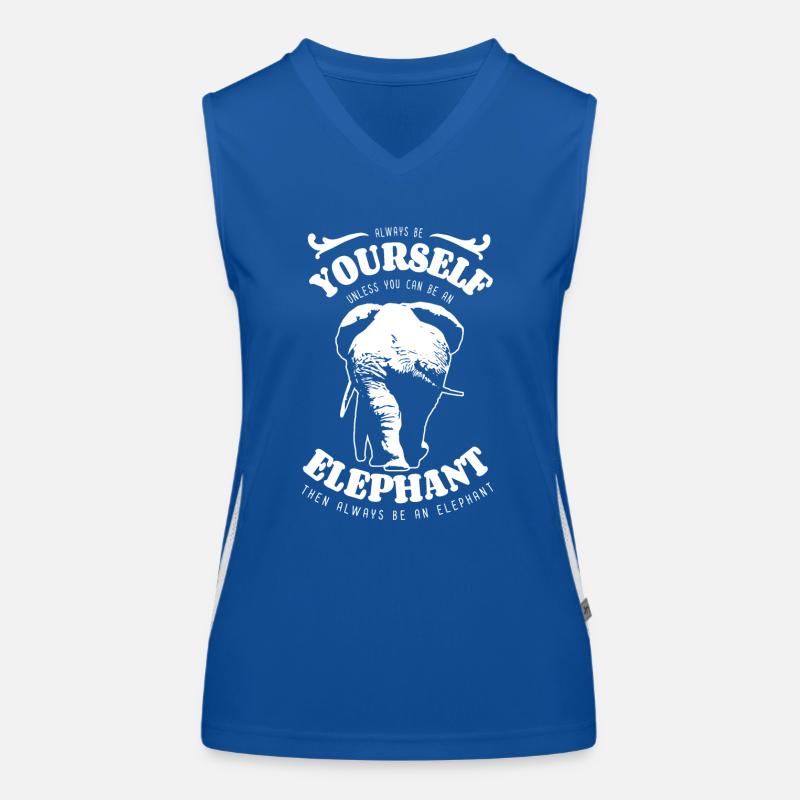 Sei immer du selbst - Elefant - Spruch Funktionelles Kontrast-Tank Top für Frauen