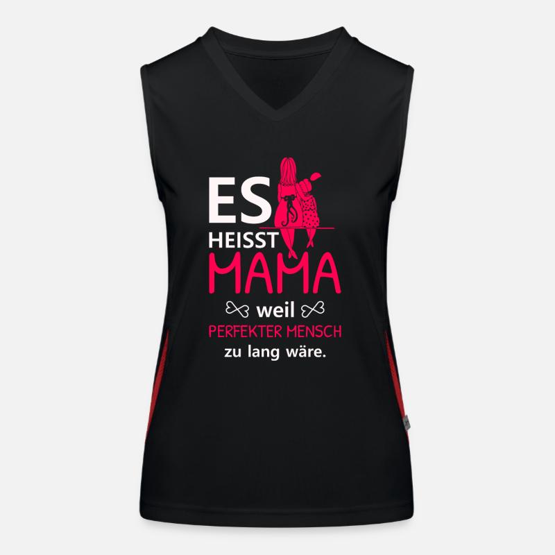 Muttertag Mama Perfekter Mensch Liebe Kinder Funktionelles Kontrast-Tank Top für Frauen