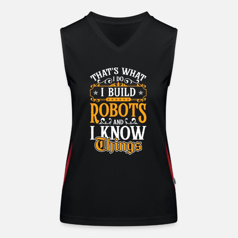 Maschine Robotik Robotnik Funktionelles Kontrast-Tank Top für Frauen