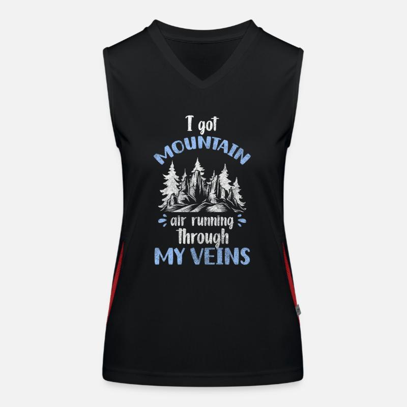 Bäume Wandern Waldtier Waldbewohner Funktionelles Kontrast-Tank Top für Frauen