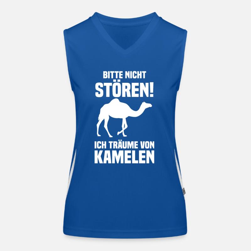 Kamel Funktionelles Kontrast-Tank Top für Frauen