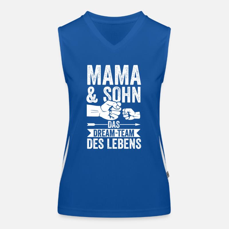 Mutter Muttertag Mama und Sohn Funktionelles Kontrast-Tank Top für Frauen
