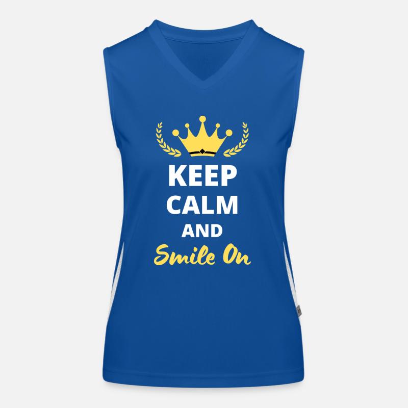 Keep Calm and Smile On Débardeur respirant contrasté Femme