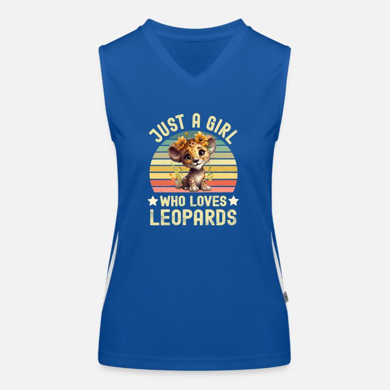 Léopard Débardeur respirant contrasté Femme