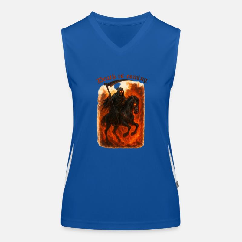 Death is comming Funktionelles Kontrast-Tank Top für Frauen