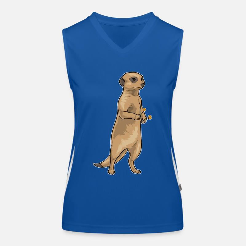 Erdmännchen Dart Dartpfeil Funktionelles Kontrast-Tank Top für Frauen