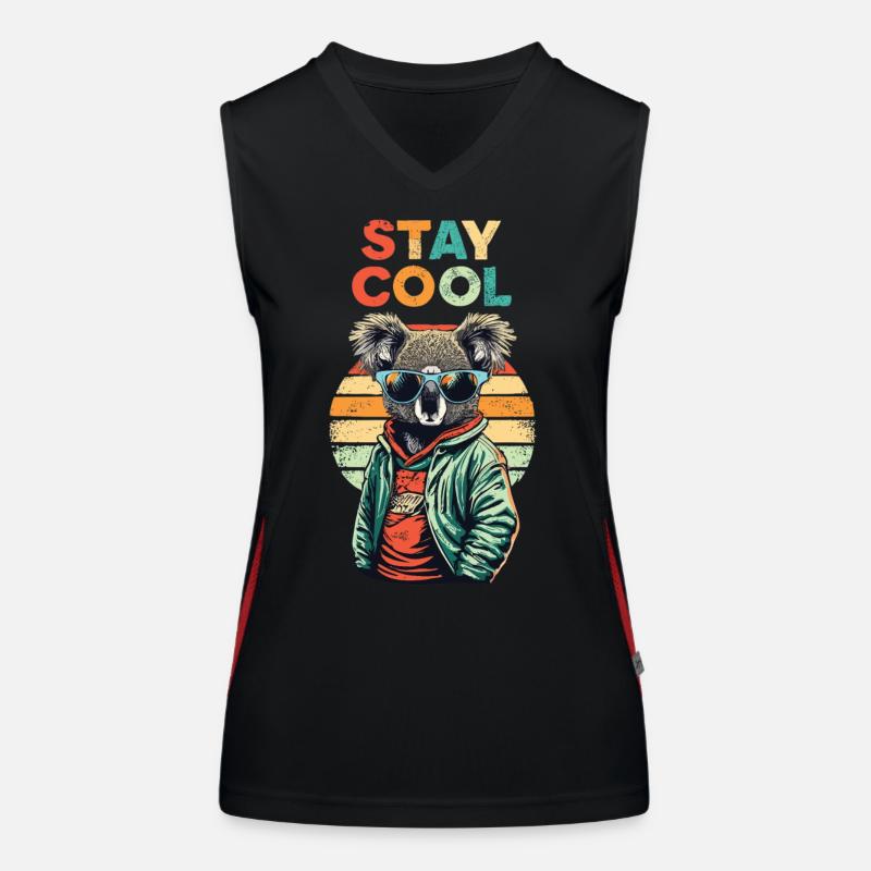Retro Koala Stay Cool Débardeur respirant contrasté Femme