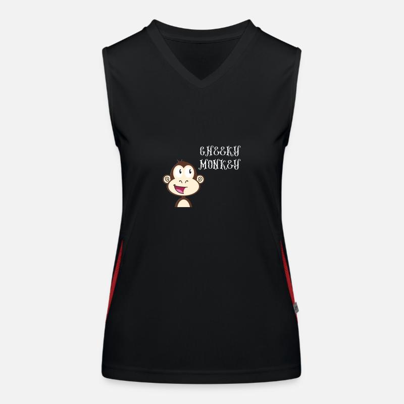 Cheeky Monkey Funktionelles Kontrast-Tank Top für Frauen