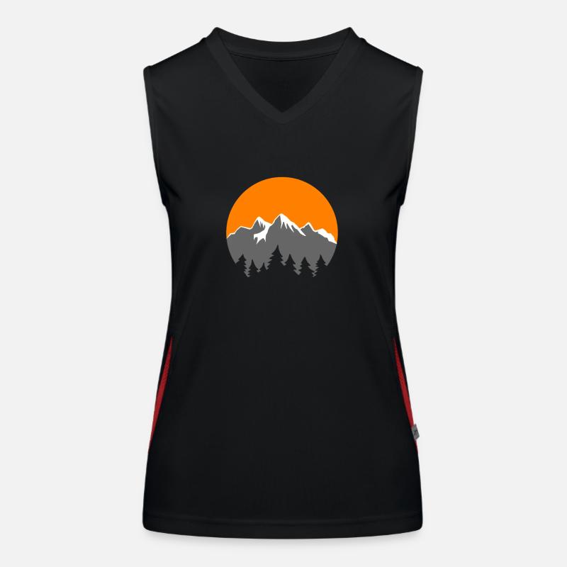 Berge Funktionelles Kontrast-Tank Top für Frauen
