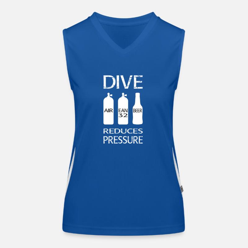 La plongée réduit la pression Débardeur respirant contrasté Femme