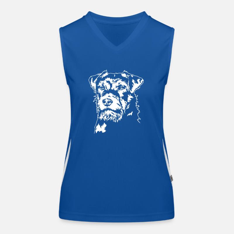 Deutscher Jagdterrier Jagdhunde Portrait Wilsigns Funktionelles Kontrast-Tank Top für Frauen