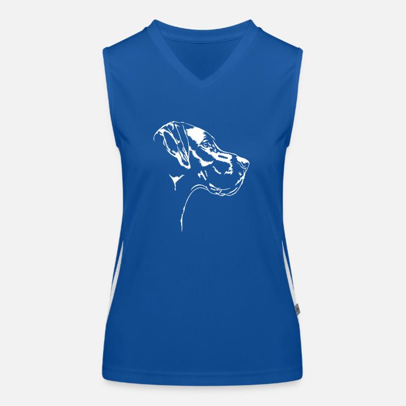 Deutsche Dogge Hund Hunde Wilsigns Funktionelles Kontrast-Tank Top für Frauen