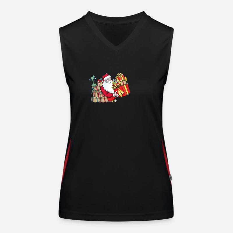 Weihnachtsmann Funktionelles Kontrast-Tank Top für Frauen