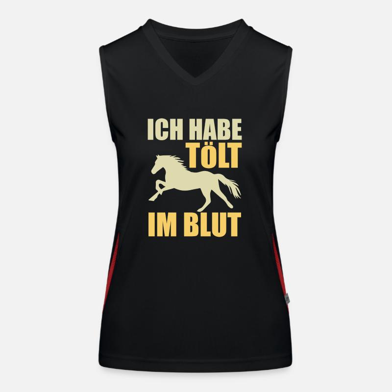 Isländer Islandpferd Islandpferde Geschenk Funktionelles Kontrast-Tank Top für Frauen