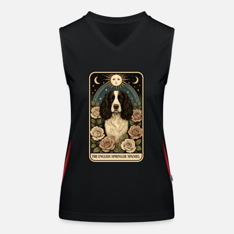 Englischer Springer Spaniel Funktionelles Kontrast-Tank Top für Frauen