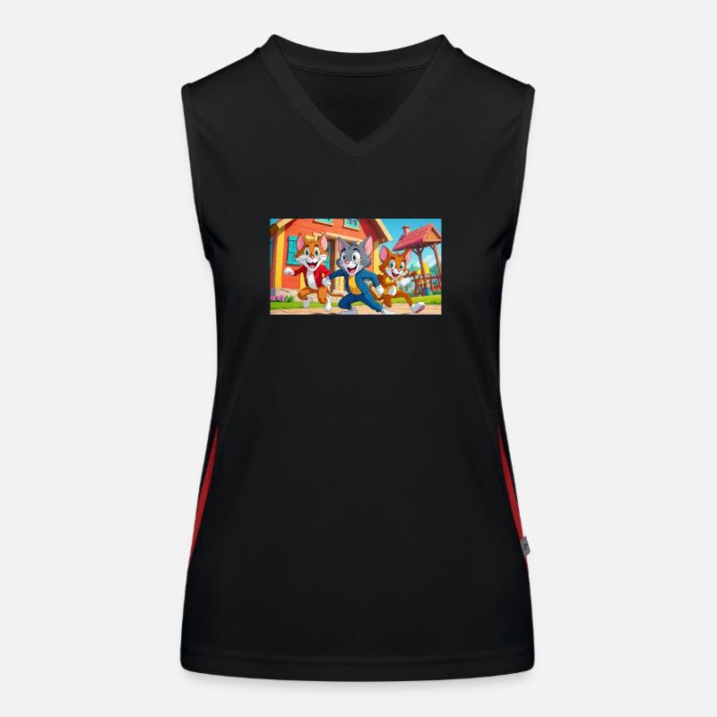 Cartoon Women's Functional Contrast Tank Top