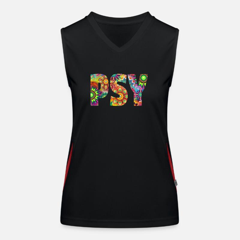 Psy Trance Funktionelles Kontrast-Tank Top für Frauen
