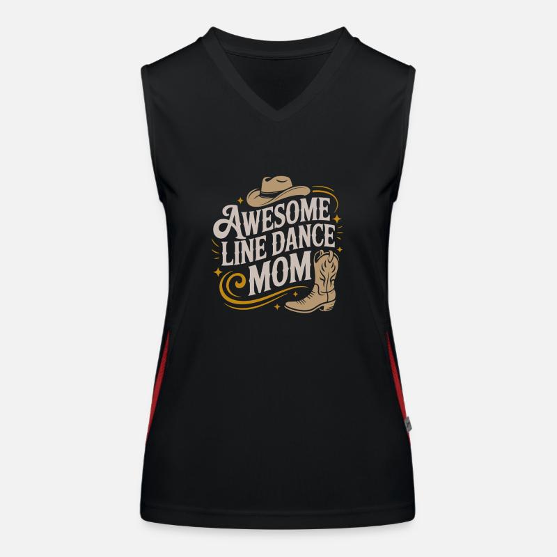 Linedance Mom. Wunderbare Line Dance Mama Funktionelles Kontrast-Tank Top für Frauen