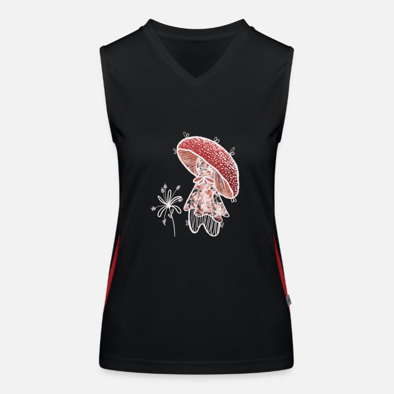 Pilzmädchen Funktionelles Kontrast-Tank Top für Frauen