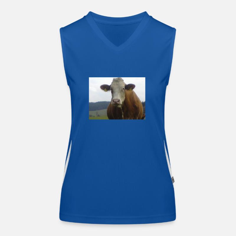 cow Funktionelles Kontrast-Tank Top für Frauen