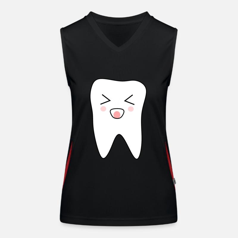 Tooth, teeth, dentist Women's Functional Contrast Tank Top