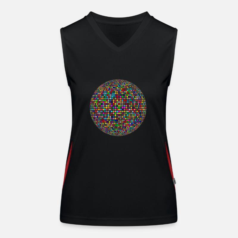 disco ball Women's Functional Contrast Tank Top