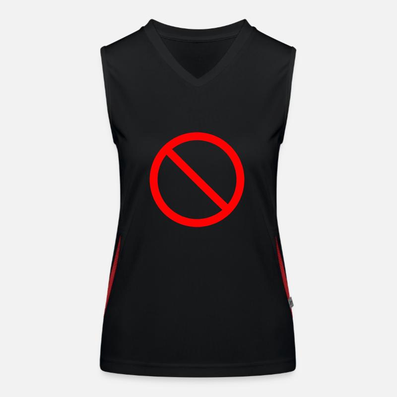 Verbot Zeichen Funktionelles Kontrast-Tank Top für Frauen