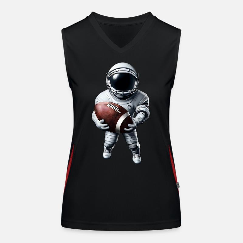 Touchdown im Weltall Funktionelles Kontrast-Tank Top für Frauen
