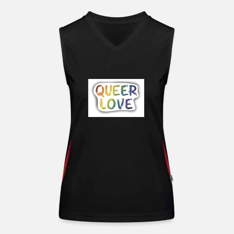 Queer love Débardeur respirant contrasté Femme