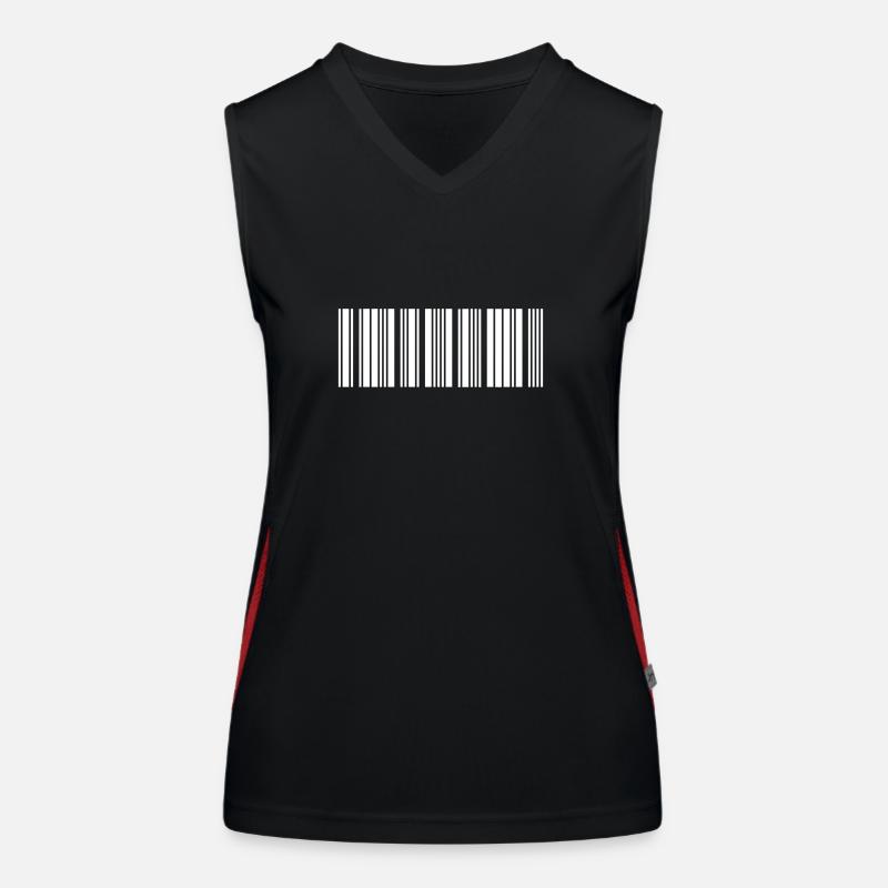 Barcode Funktionelles Kontrast-Tank Top für Frauen