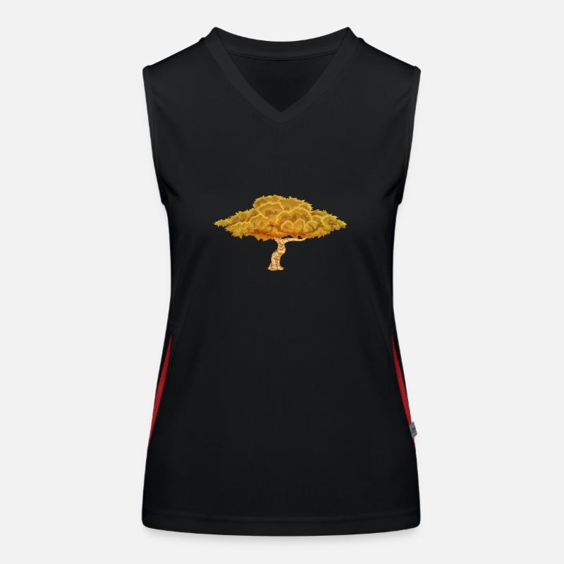 autumn tree Women's Functional Contrast Tank Top
