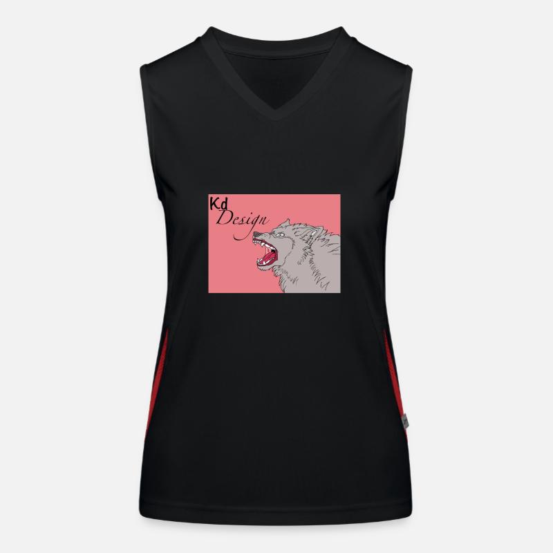 Wild wolf design Débardeur respirant contrasté Femme