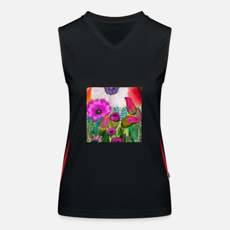 Schraffierung Funktionelles Kontrast-Tank Top für Frauen