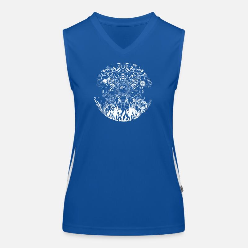 Die vier Elemente Funktionelles Kontrast-Tank Top für Frauen