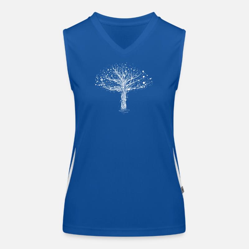 Un arbre blanc Débardeur respirant contrasté Femme