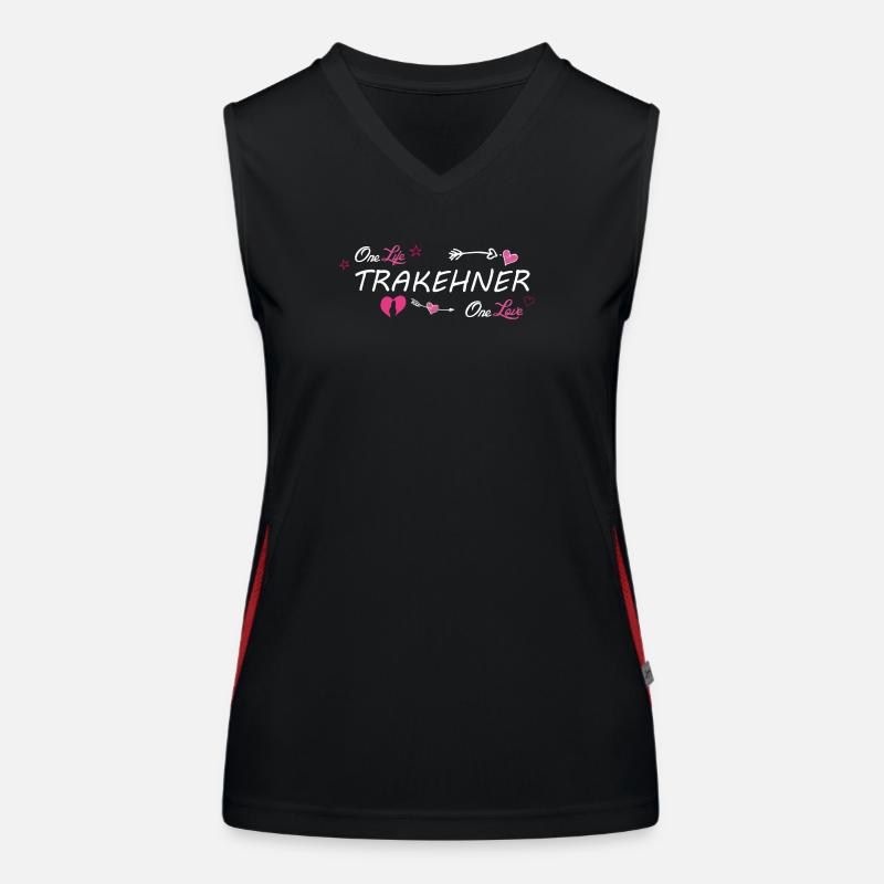 Trakehner - Women's Functional Contrast Tank Top - black/red