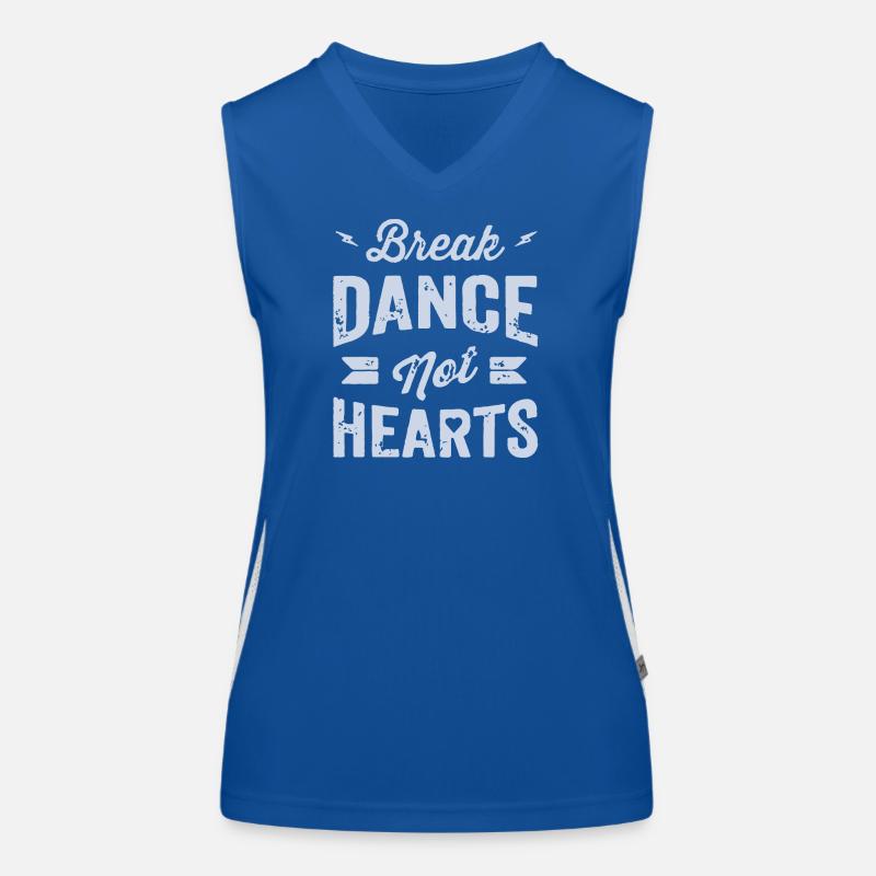 Conception de t-shirt Break Dance Not Hearts Débardeur respirant contrasté Femme