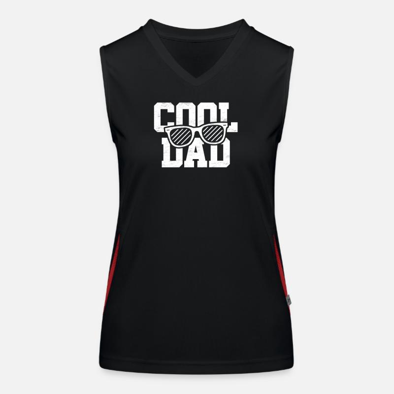 Cool dad - Women's Functional Contrast Tank Top - black/red