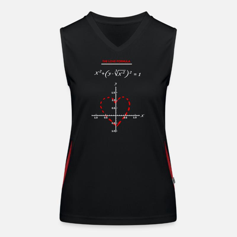 Math - The Love Formula T Shirt Débardeur respirant contrasté Femme