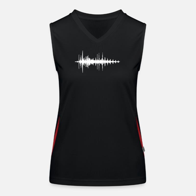 Audio Engineer Herzschlag-Hemd Funktionelles Kontrast-Tank Top für Frauen