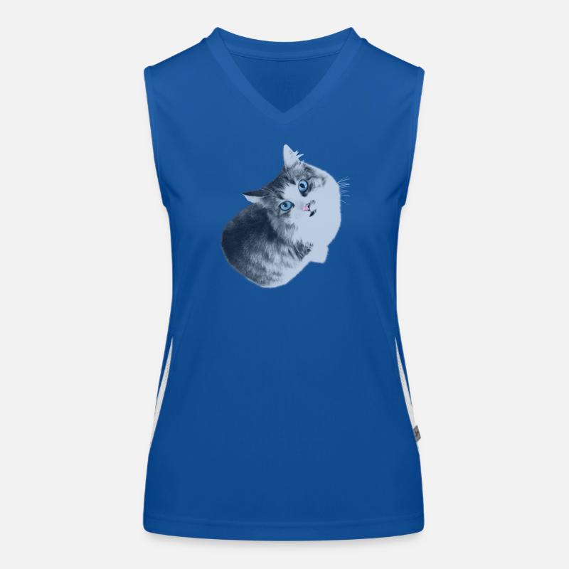 Maya le chat Funktionelles Kontrast-Tank Top für Frauen