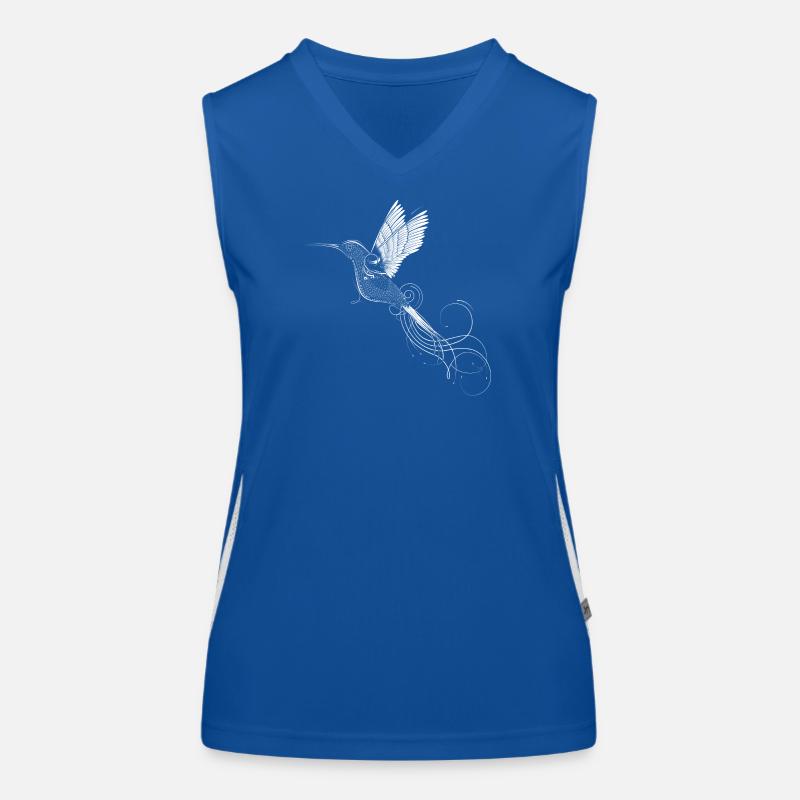 fanciful hummingbird Women's Functional Contrast Tank Top