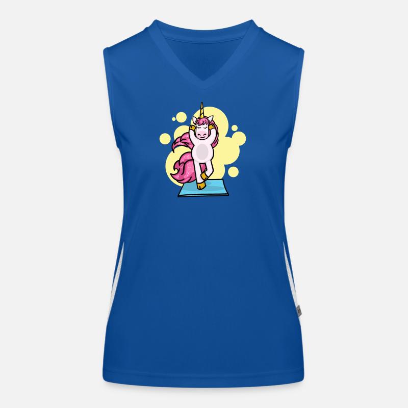 Pilates Unicorn Übung Training Workout Gym Funktionelles Kontrast-Tank Top für Frauen