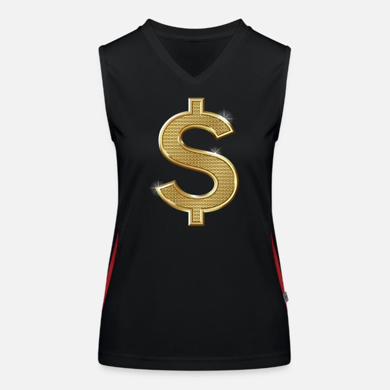 signe dollar Débardeur respirant contrasté Femme