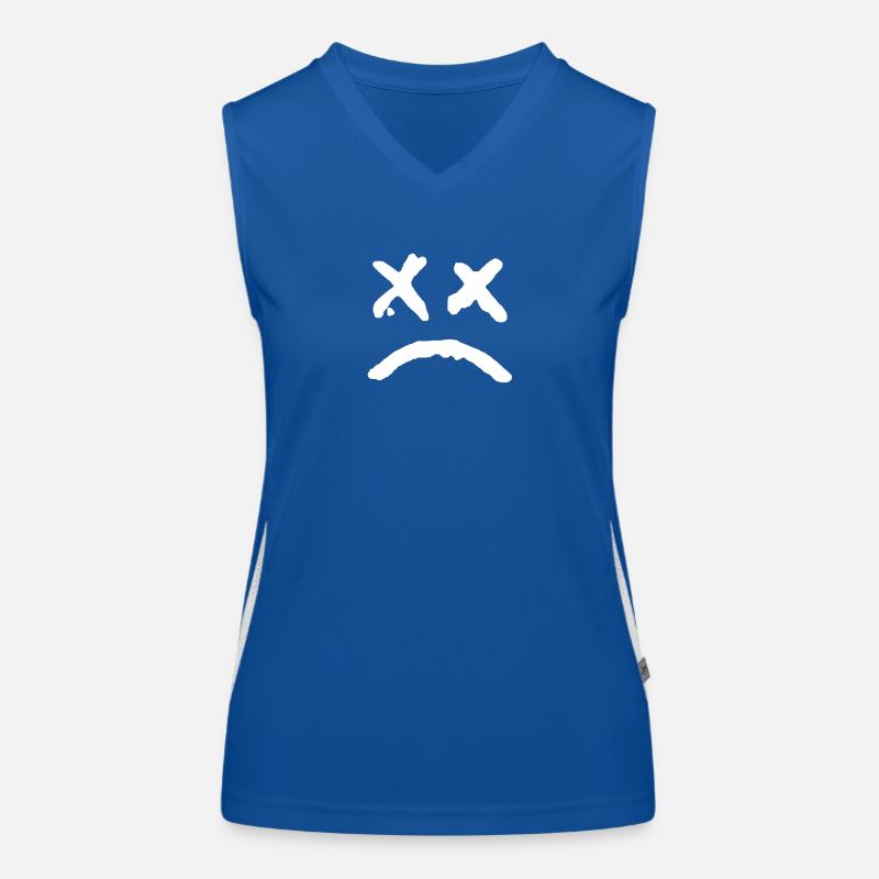 Expressive graffiti face - x - eyes Women's Functional Contrast Tank Top