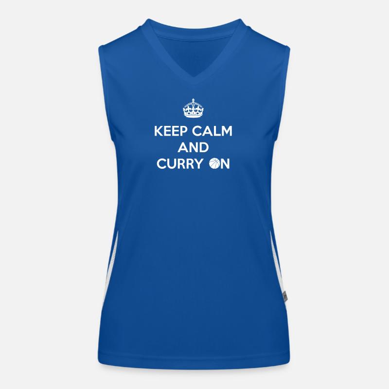 Keep Calm and Curry On Women's Functional Contrast Tank Top