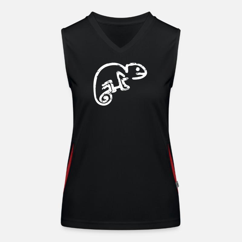 Chameleon Chalk - Women's Functional Contrast Tank Top - black/red